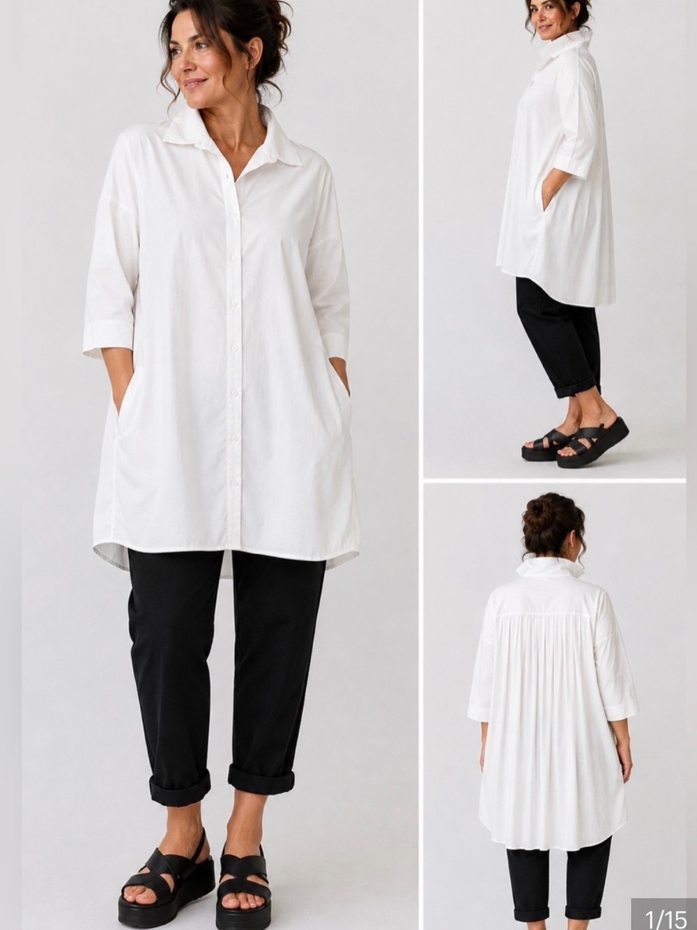 Stella Carakasi White Button-Front Tunic